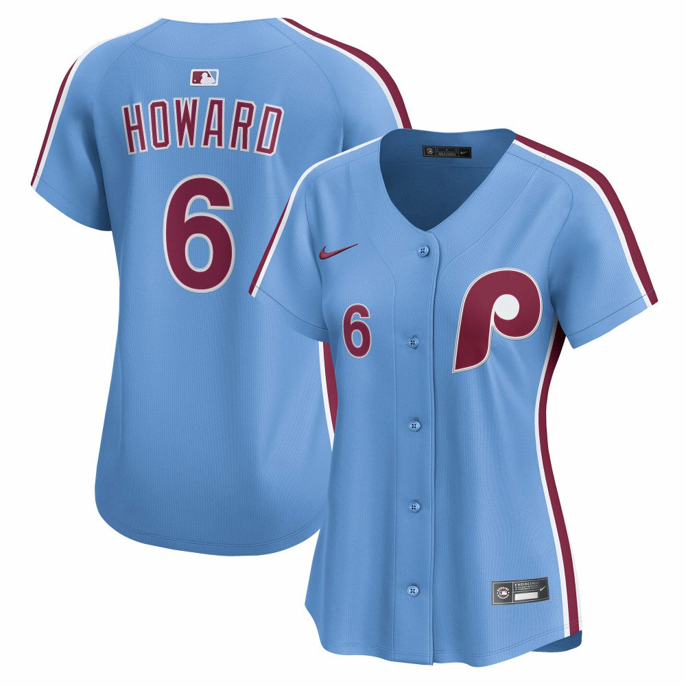 Ryan Howard Philadelphia Phillies Women's Alternate Limited Jersey Light Blue