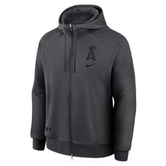 Los Angeles Angels Authentic Collection Player Raglan Dri-FIT Full-Zip Hoodie Anthracite