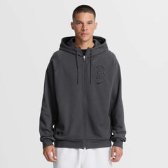 Boston Red Sox Authentic Collection Player Raglan Dri-FIT Full-Zip Hoodie Anthracite
