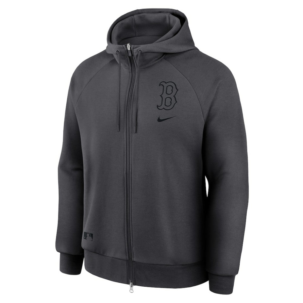 Boston Red Sox Authentic Collection Player Raglan Dri-FIT Full-Zip Hoodie Anthracite