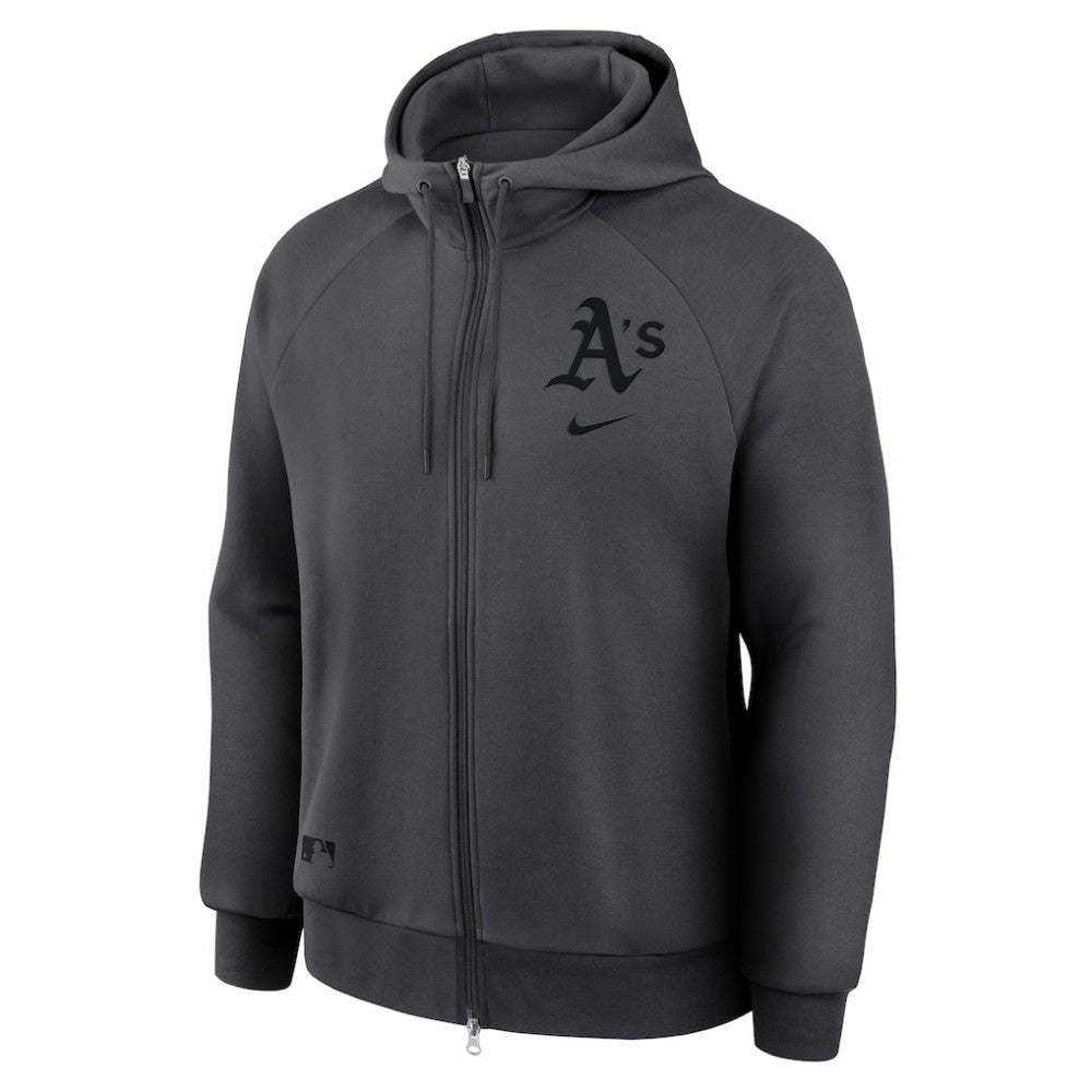 Athletics Authentic Collection Player Raglan Dri-FIT Full-Zip Hoodie Anthracite