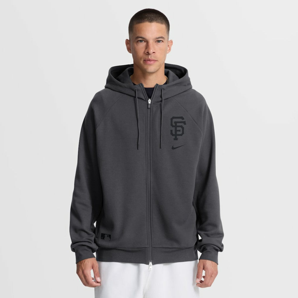 San Francisco Giants Authentic Collection Player Raglan Dri-FIT Full-Zip Hoodie Anthracite