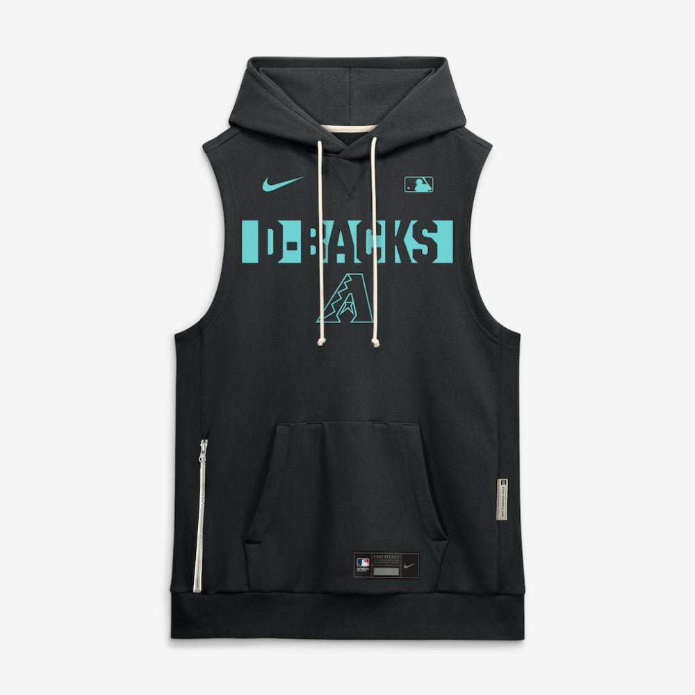 Arizona Diamondbacks Authentic Collection Standard Issue Dri-FIT Sleeveless Hoodie Black