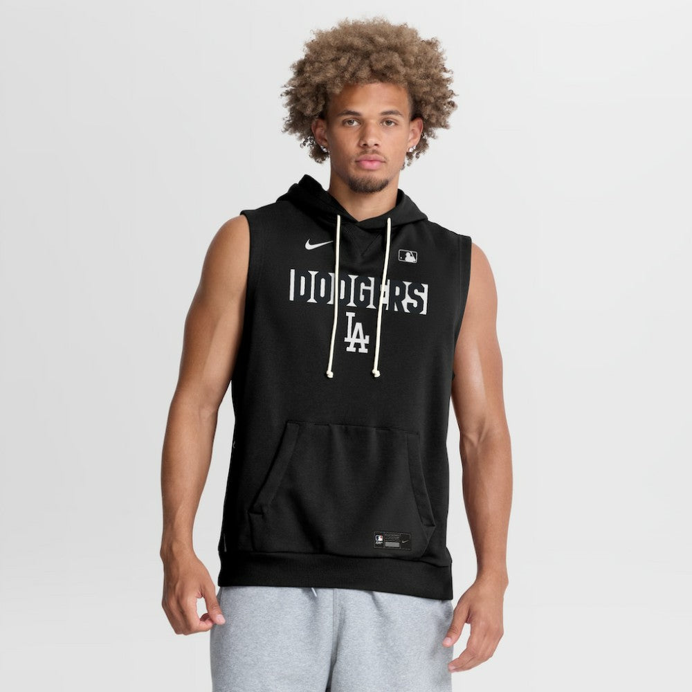 Los Angeles Dodgers Authentic Collection Standard Issue Dri-FIT Sleeveless Hoodie Black