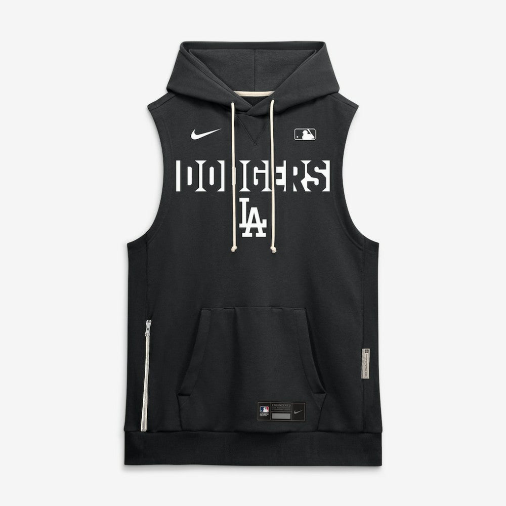 Los Angeles Dodgers Authentic Collection Standard Issue Dri-FIT Sleeveless Hoodie Black