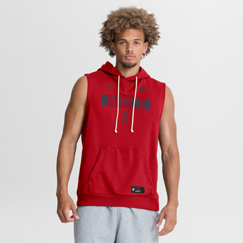 Los Angeles Angels Authentic Collection Standard Issue Dri-FIT Sleeveless Hoodie Red