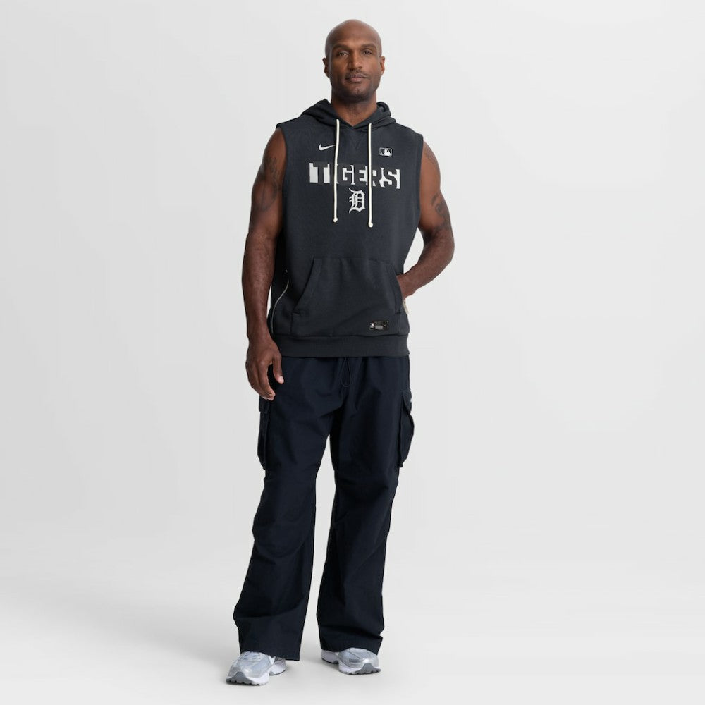 Detroit Tigers Authentic Collection Standard Issue Dri-FIT Sleeveless Hoodie Navy