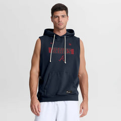 Atlanta Braves Authentic Collection Standard Issue Dri-FIT Sleeveless Hoodie Navy