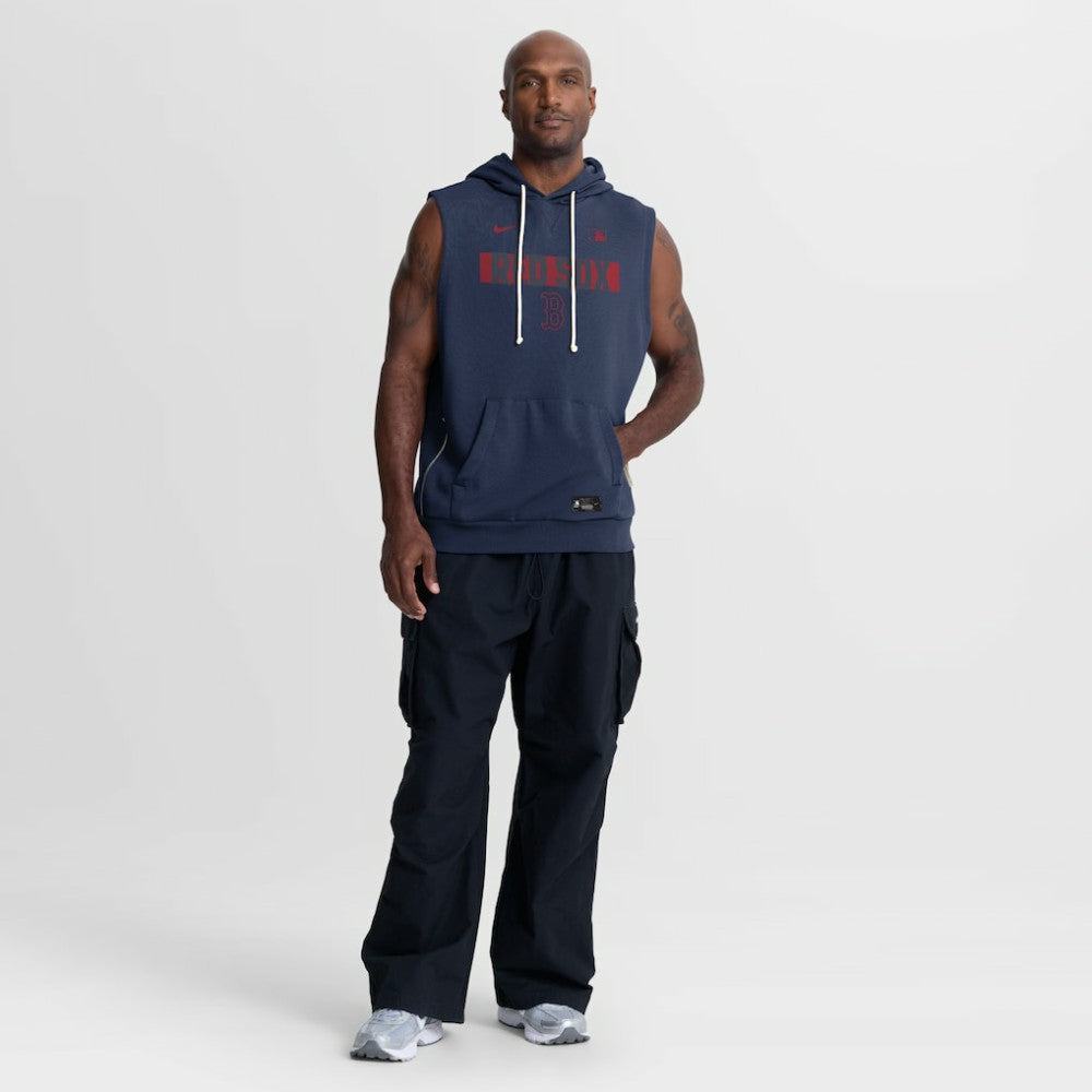 Boston Red Sox Authentic Collection Standard Issue Dri-FIT Sleeveless Hoodie Navy