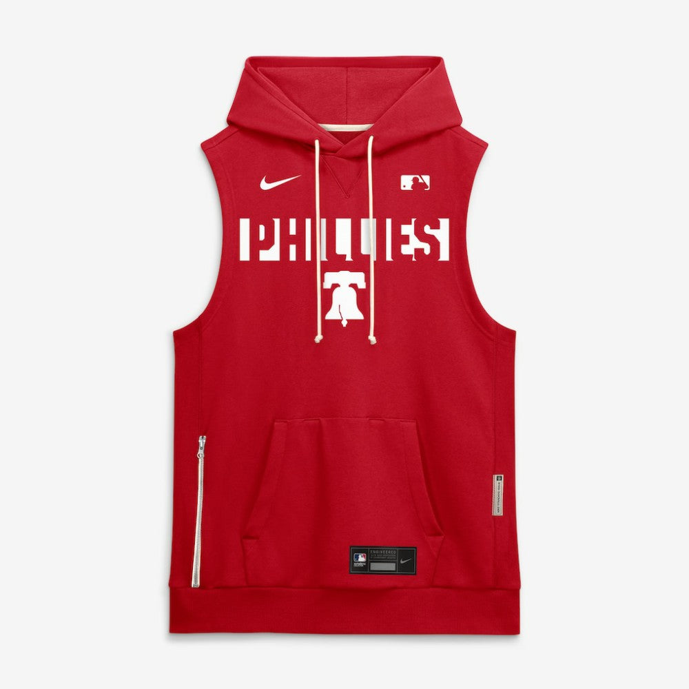 Philadelphia Phillies Authentic Collection Standard Issue Dri-FIT Sleeveless Hoodie Red