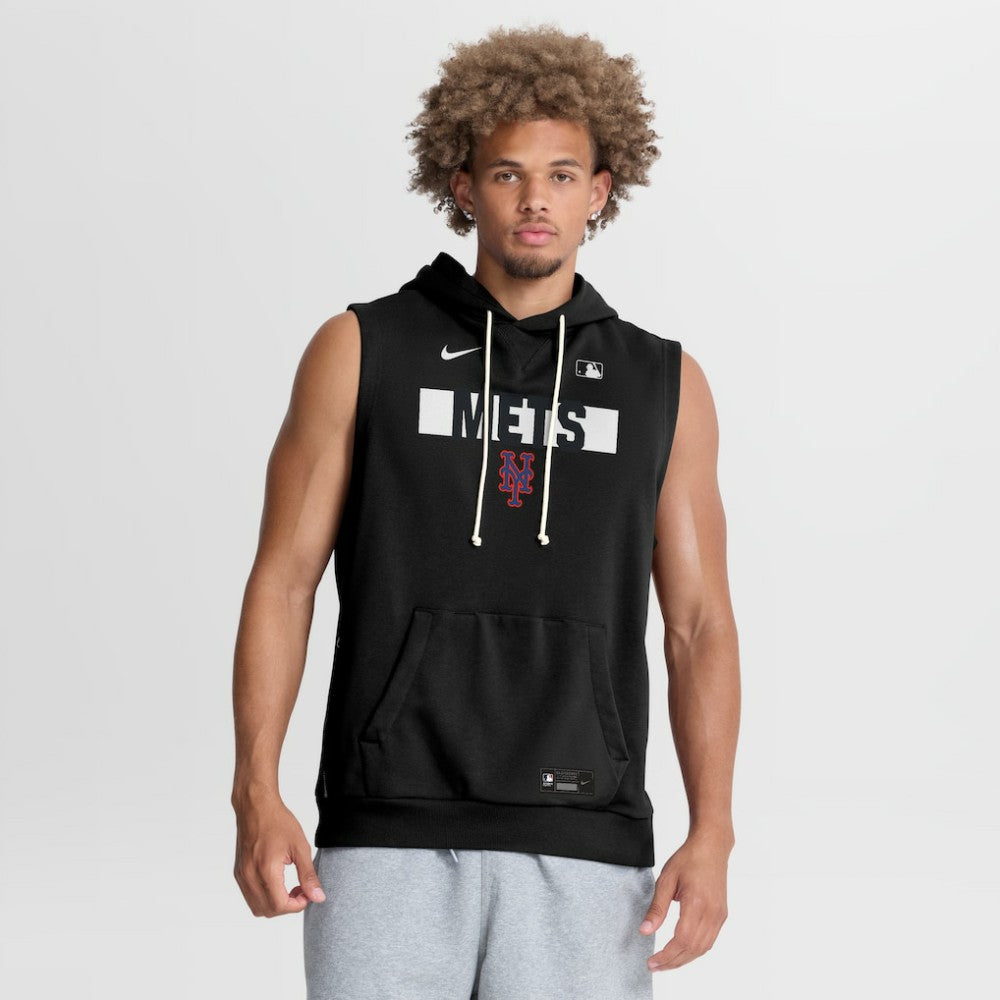 New York Mets Authentic Collection Standard Issue Dri-FIT Sleeveless Hoodie Black