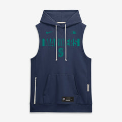 Seattle Mariners Authentic Collection Standard Issue Dri-FIT Sleeveless Hoodie Navy