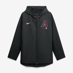 Arizona Diamondbacks Authentic Collection Raglan Therma-FIT Full-Zip Hooded Jacket Black