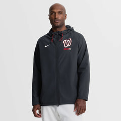 Washington Nationals Authentic Collection Raglan Therma-FIT Full-Zip Hooded Jacket Navy