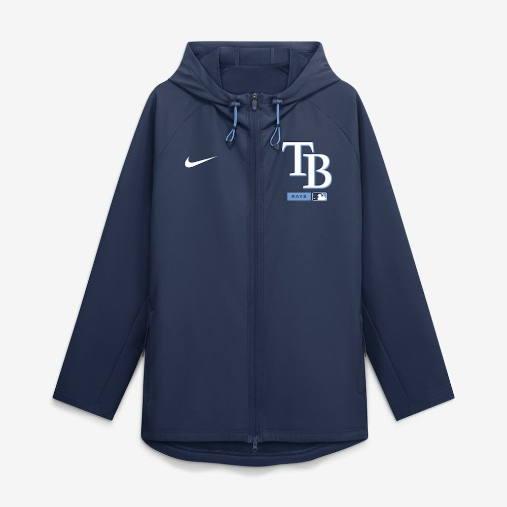Tampa Bay Rays Authentic Collection Raglan Therma-FIT Full-Zip Hooded Jacket Navy