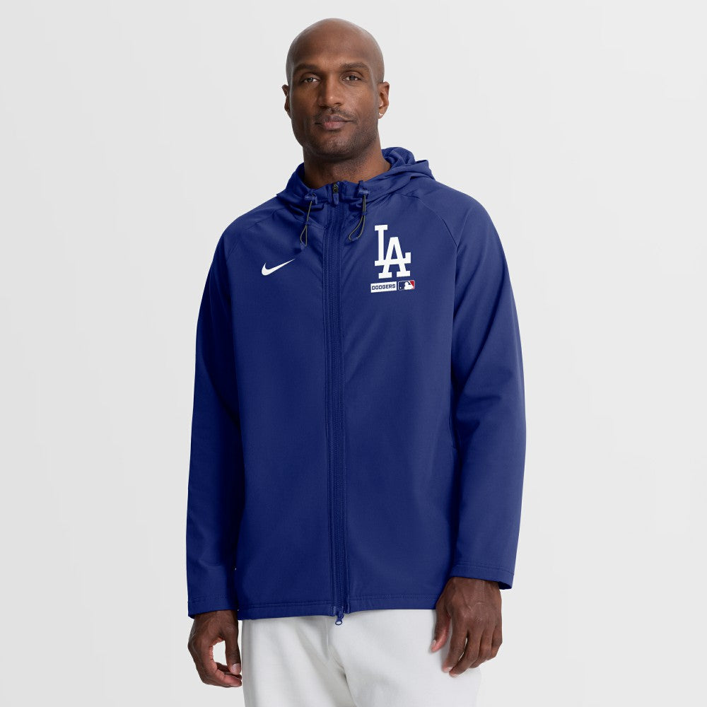 Los Angeles Dodgers Authentic Collection Raglan Therma-FIT Full-Zip Hooded Jacket Royal
