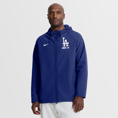 Los Angeles Dodgers Authentic Collection Raglan Therma-FIT Full-Zip Hooded Jacket Royal