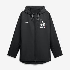 Los Angeles Dodgers Authentic Collection Raglan Therma-FIT Full-Zip Hooded Jacket Black