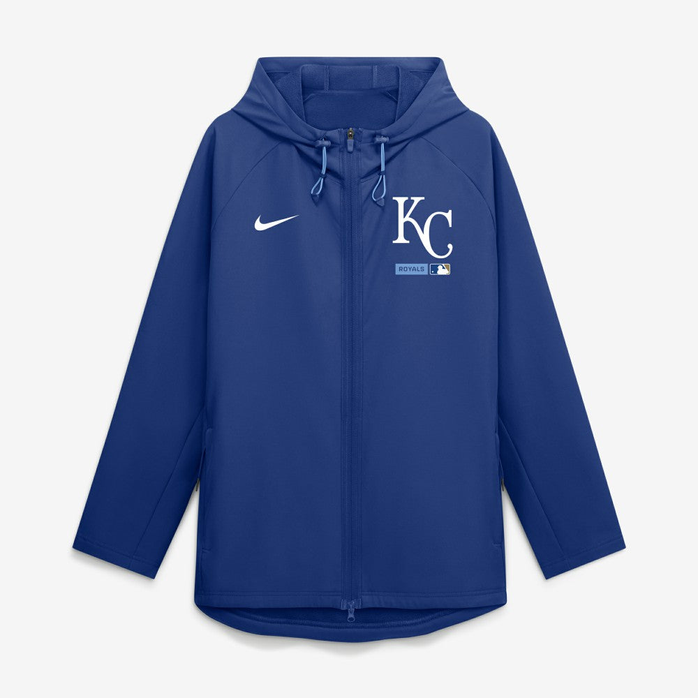 Kansas City Royals Authentic Collection Raglan Therma-FIT Full-Zip Hooded Jacket Royal