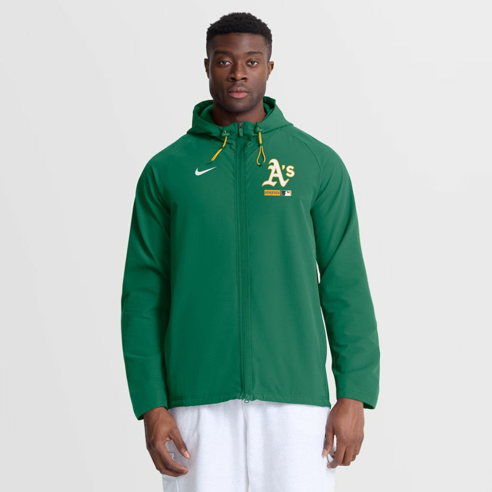 Athletics Authentic Collection Raglan Therma-FIT Full-Zip Hooded Jacket Kelly Green