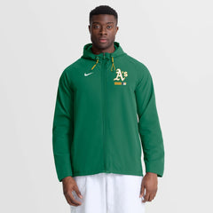 Athletics Authentic Collection Raglan Therma-FIT Full-Zip Hooded Jacket Kelly Green