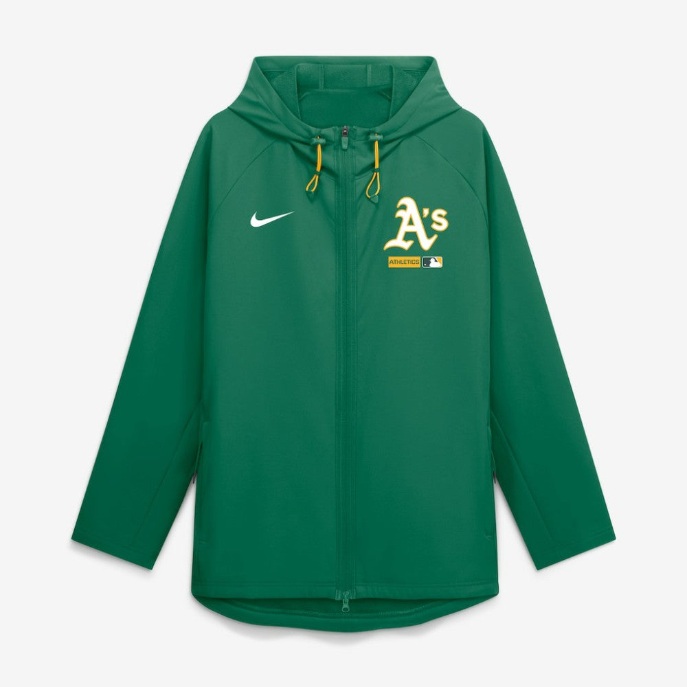 Athletics Authentic Collection Raglan Therma-FIT Full-Zip Hooded Jacket Kelly Green