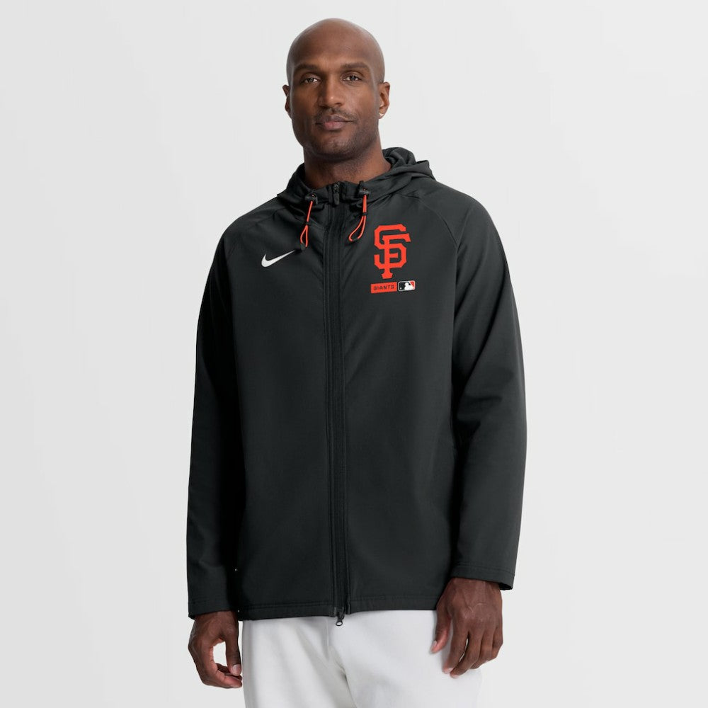 San Francisco Giants Authentic Collection Raglan Therma-FIT Full-Zip Hooded Jacket Black