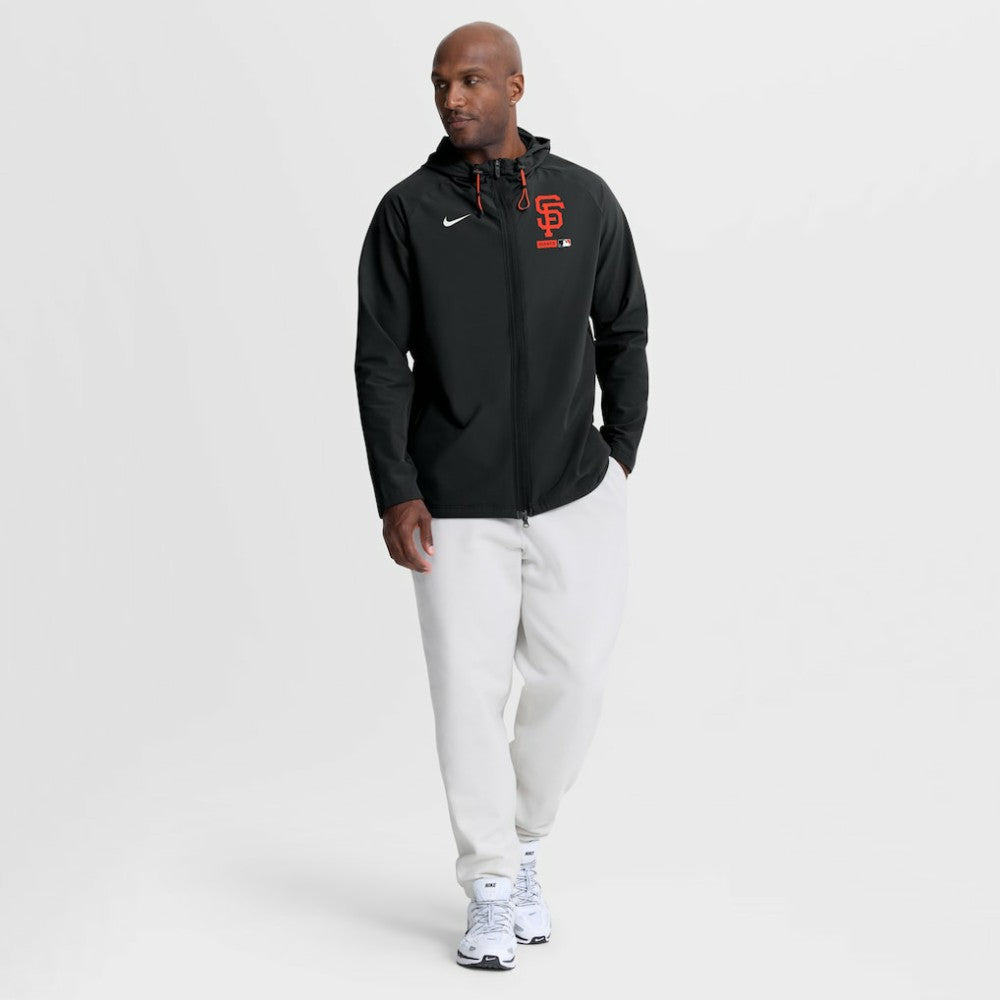 San Francisco Giants Authentic Collection Raglan Therma-FIT Full-Zip Hooded Jacket Black