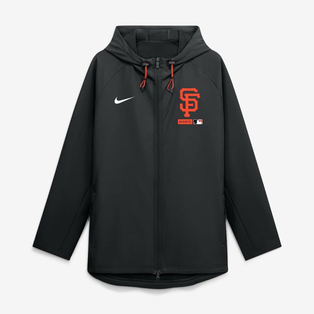 San Francisco Giants Authentic Collection Raglan Therma-FIT Full-Zip Hooded Jacket Black