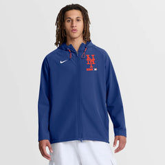 New York Mets Authentic Collection Raglan Therma-FIT Full-Zip Hooded Jacket Royal