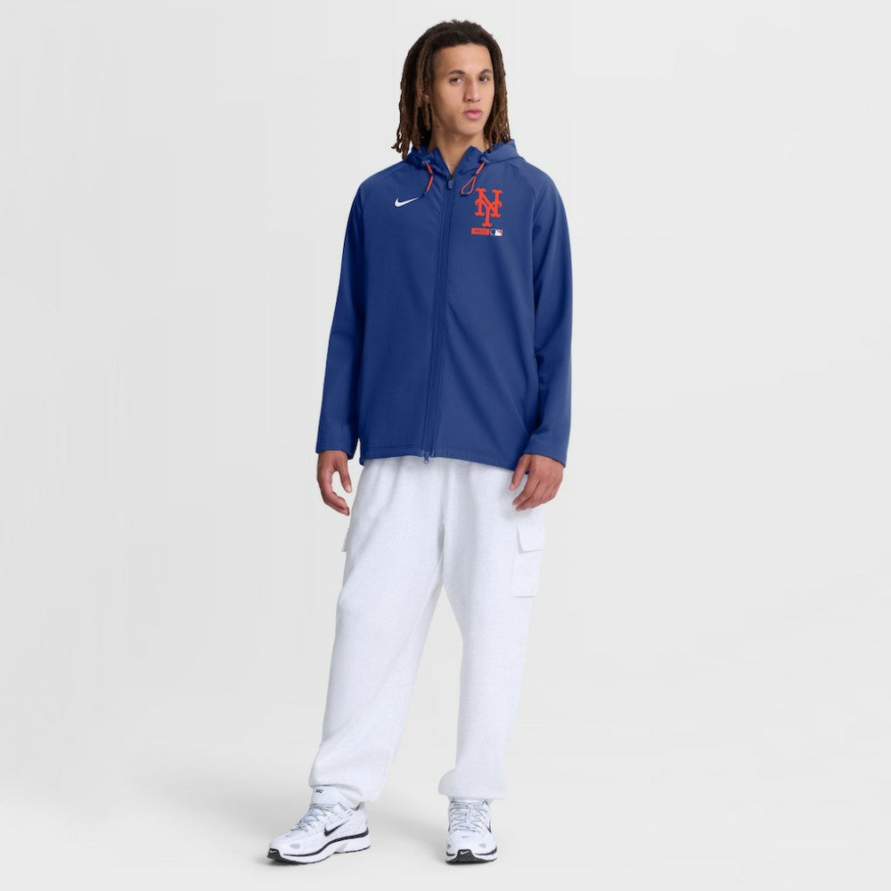 New York Mets Authentic Collection Raglan Therma-FIT Full-Zip Hooded Jacket Royal