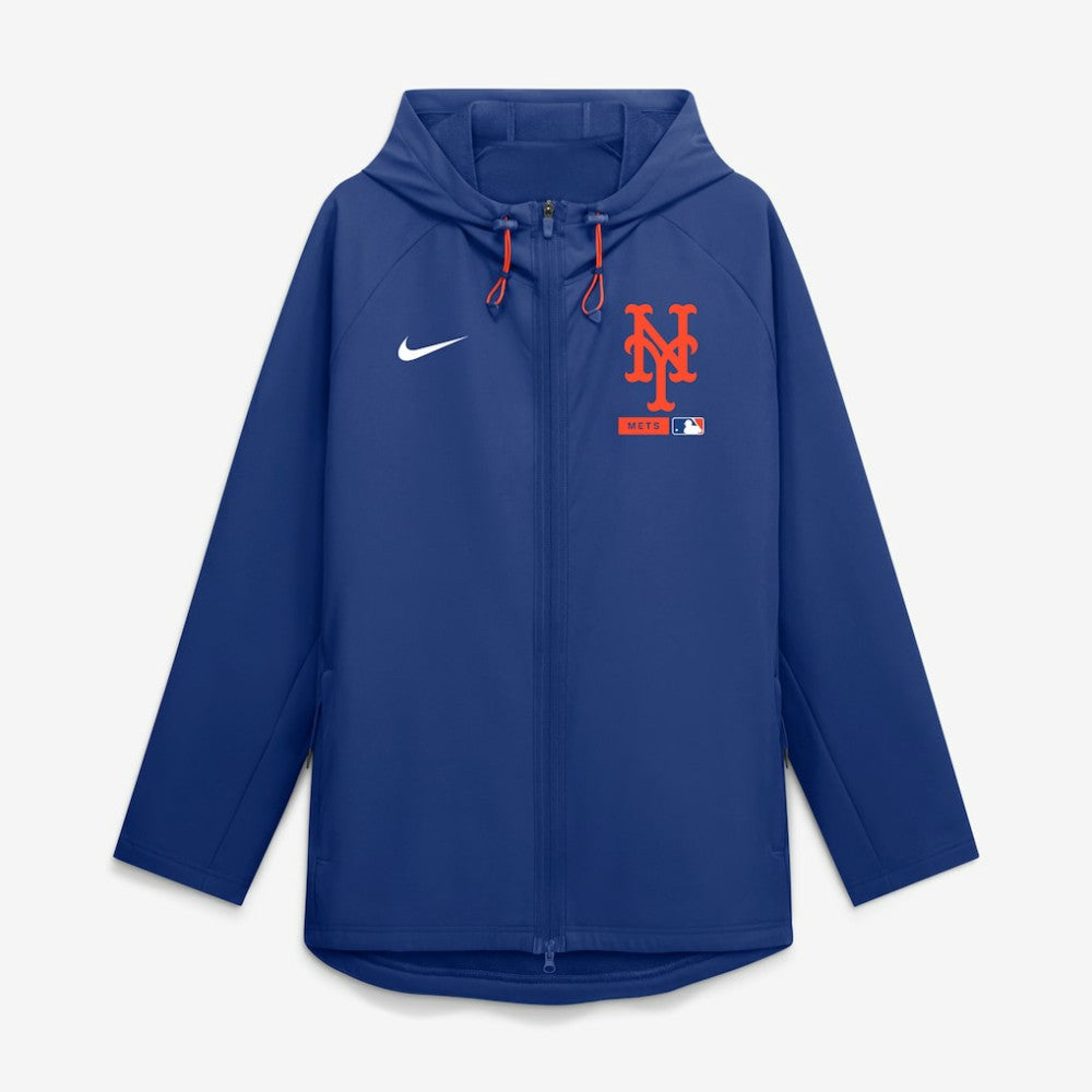 New York Mets Authentic Collection Raglan Therma-FIT Full-Zip Hooded Jacket Royal