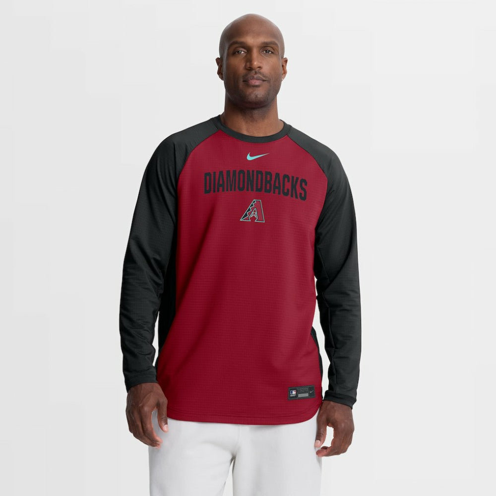 Arizona Diamondbacks Authentic Collection Raglan Dri-FIT Sweatshirt Red