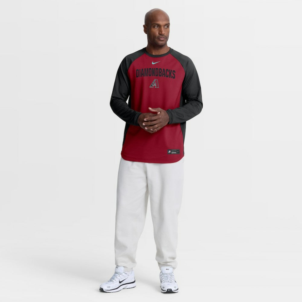Arizona Diamondbacks Authentic Collection Raglan Dri-FIT Sweatshirt Red