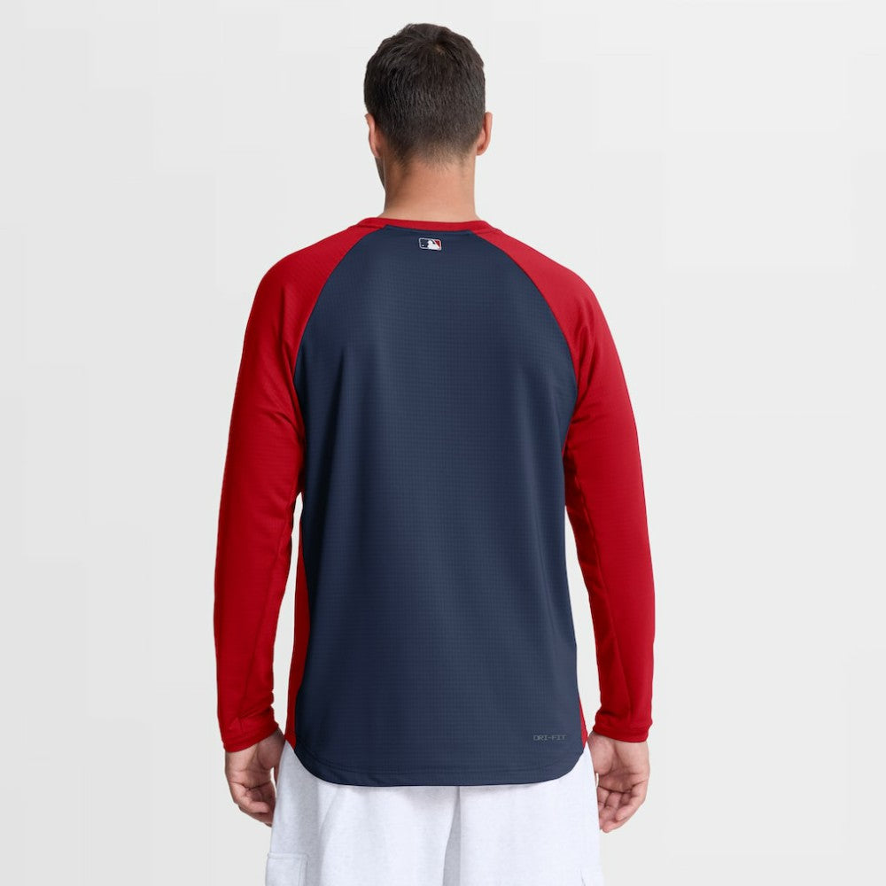 Los Angeles Angels Authentic Collection Raglan Dri-FIT Sweatshirt Navy