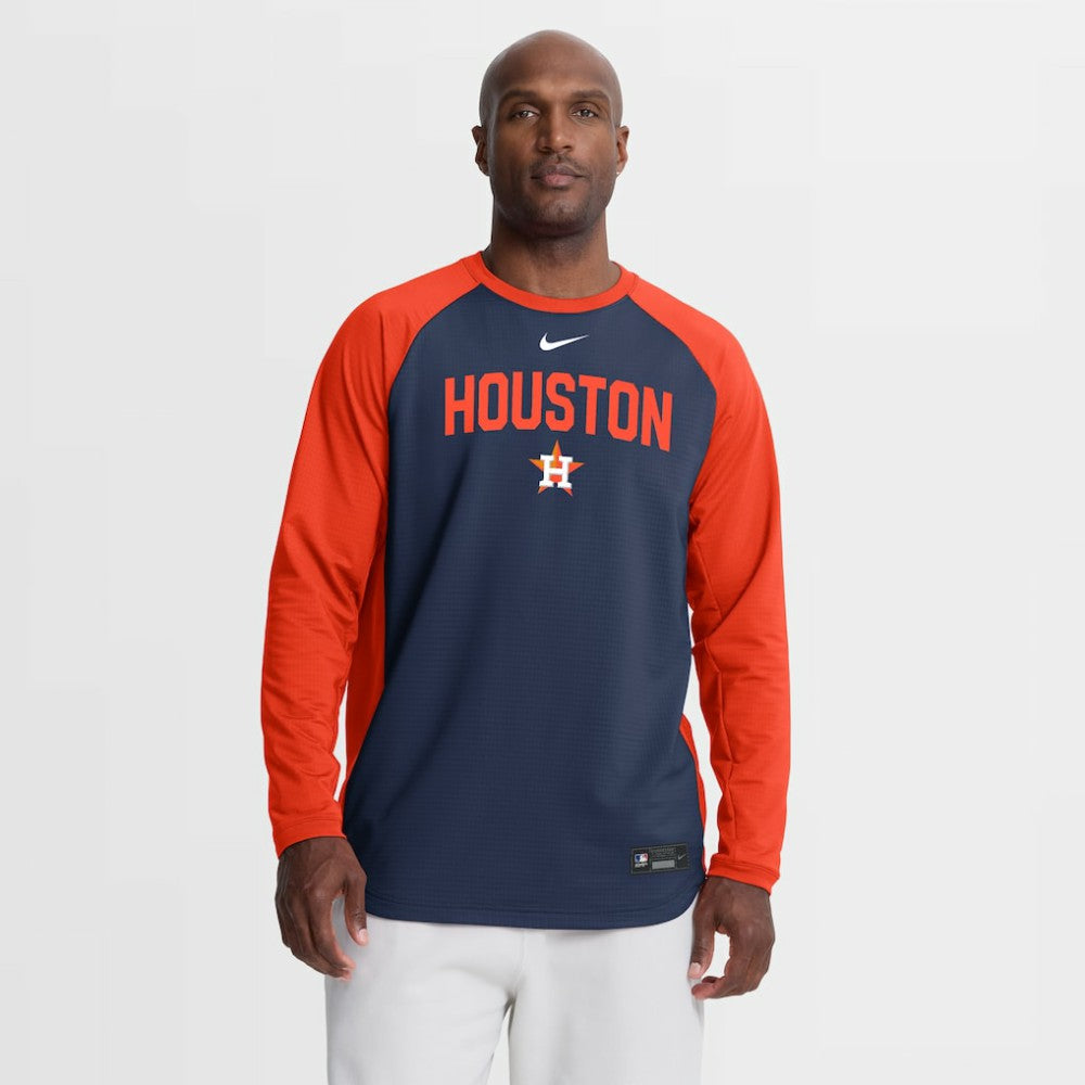 Houston Astros Authentic Collection Raglan Dri-FIT Sweatshirt Navy