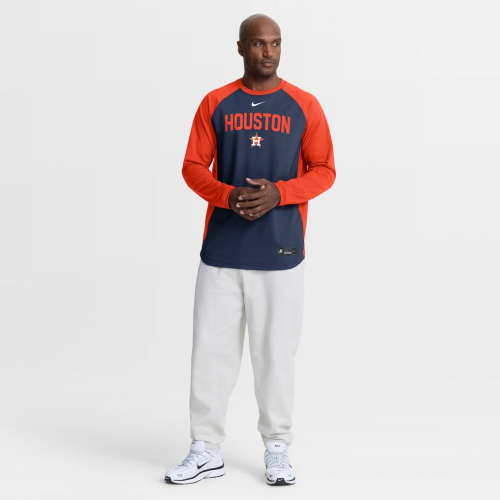 Houston Astros Authentic Collection Raglan Dri-FIT Sweatshirt Navy
