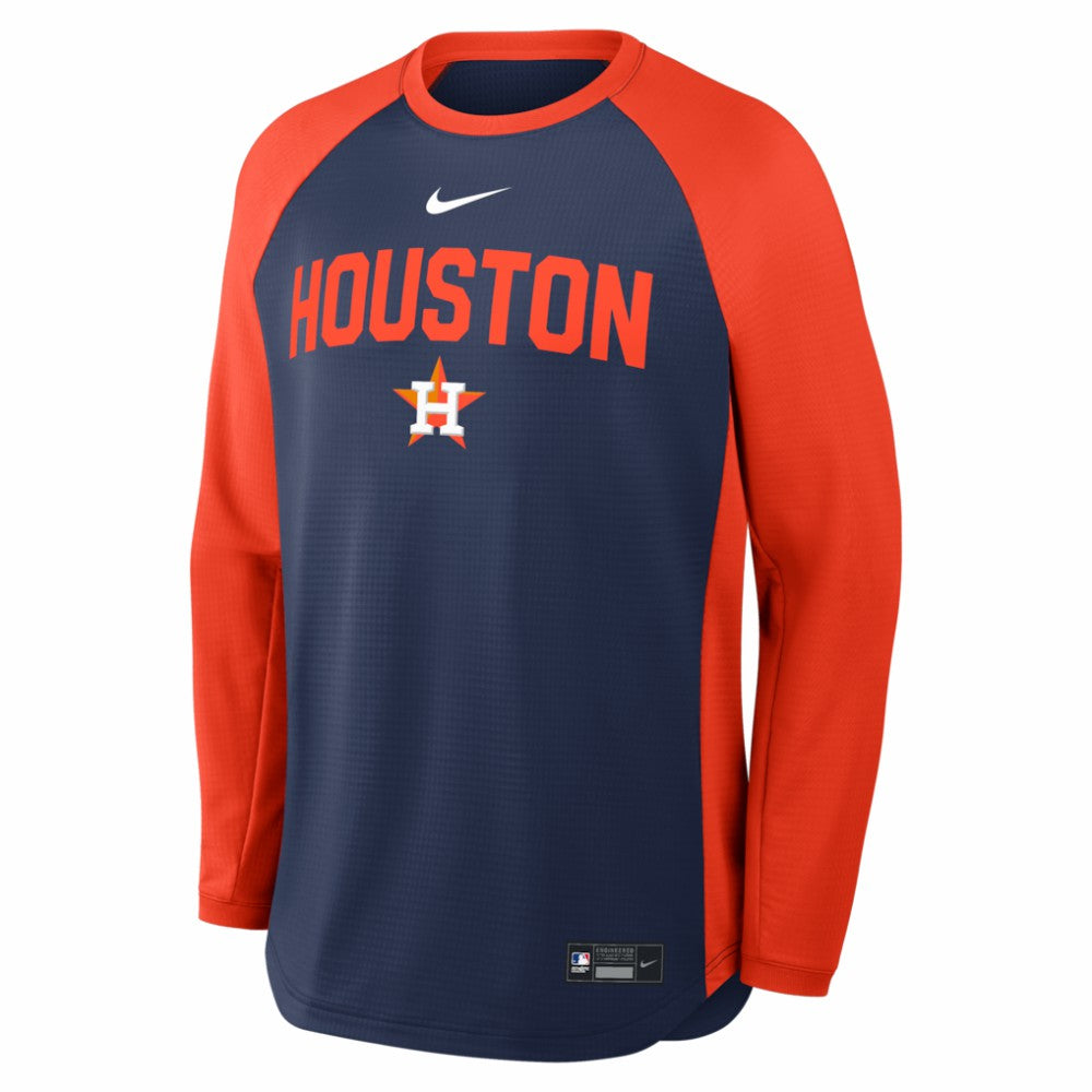 Houston Astros Authentic Collection Raglan Dri-FIT Sweatshirt Navy