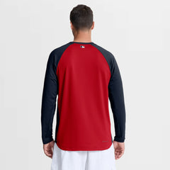 Atlanta Braves Authentic Collection Raglan Dri-FIT Sweatshirt Red