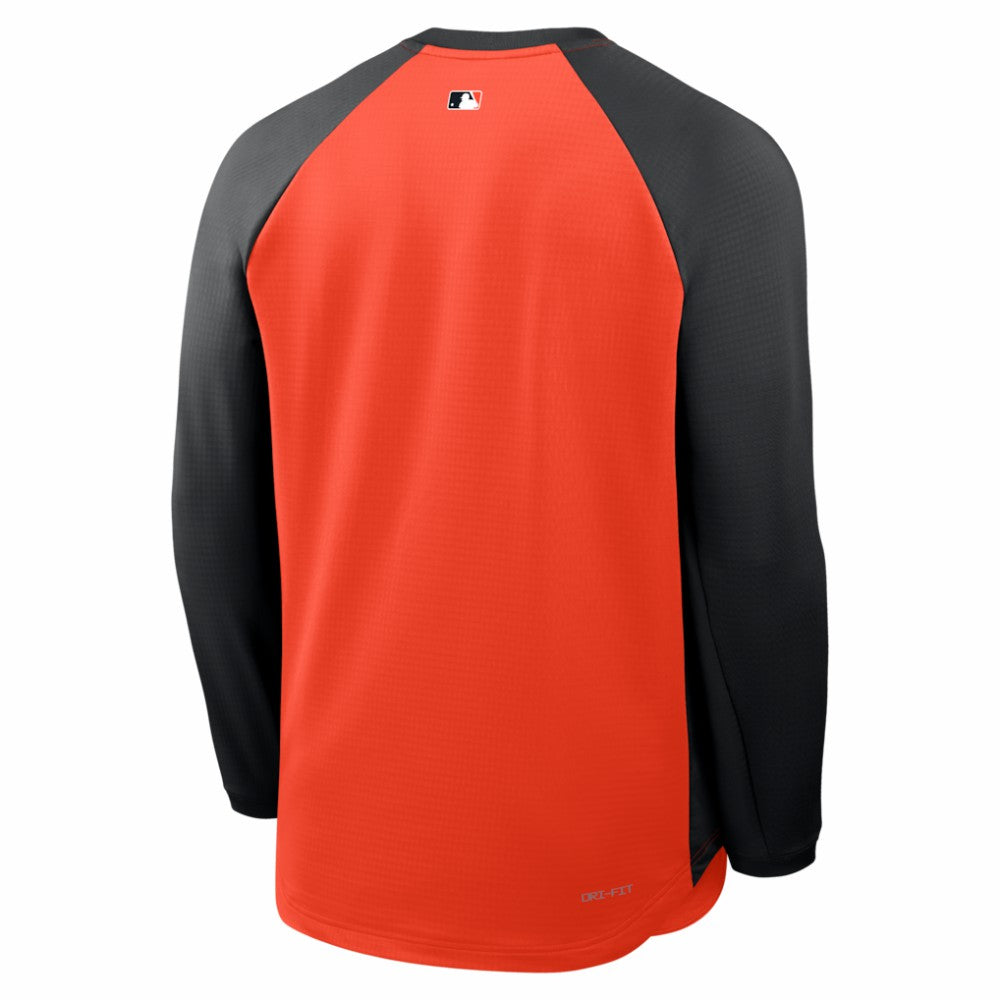 Baltimore Orioles Authentic Collection Raglan Dri-FIT Sweatshirt Orange