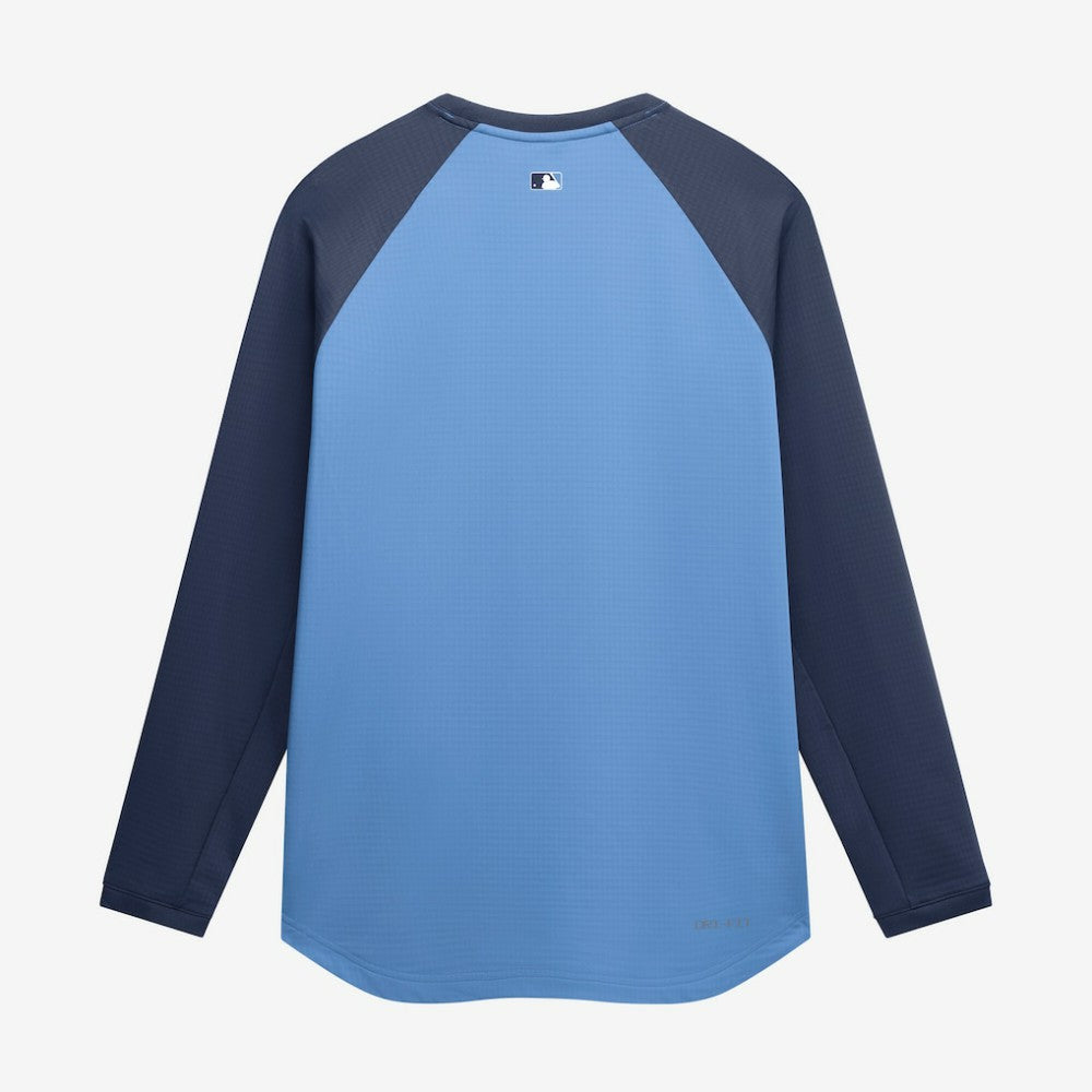 Tampa Bay Rays Authentic Collection Raglan Dri-FIT Sweatshirt Light Blue