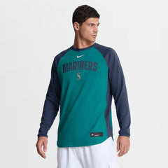 Seattle Mariners Authentic Collection Raglan Dri-FIT Sweatshirt Teal