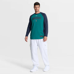 Seattle Mariners Authentic Collection Raglan Dri-FIT Sweatshirt Teal