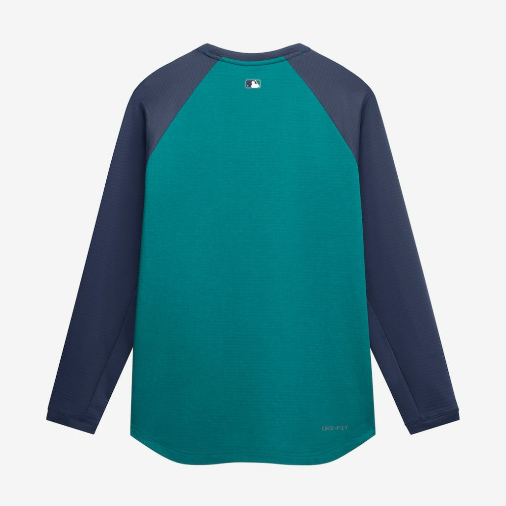 Seattle Mariners Authentic Collection Raglan Dri-FIT Sweatshirt Teal