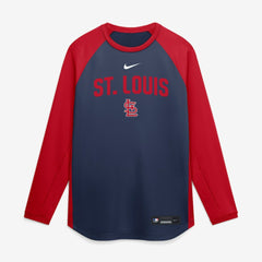 St. Louis Cardinals Authentic Collection Raglan Dri-FIT Sweatshirt Navy