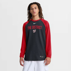 Washington Nationals Authentic Collection Raglan Dri-FIT Sweatshirt Navy