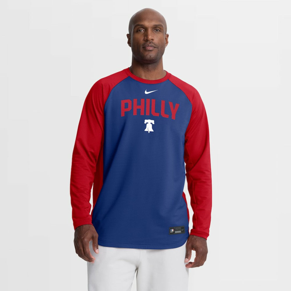 Philadelphia Phillies Authentic Collection Raglan Dri-FIT Sweatshirt Royal