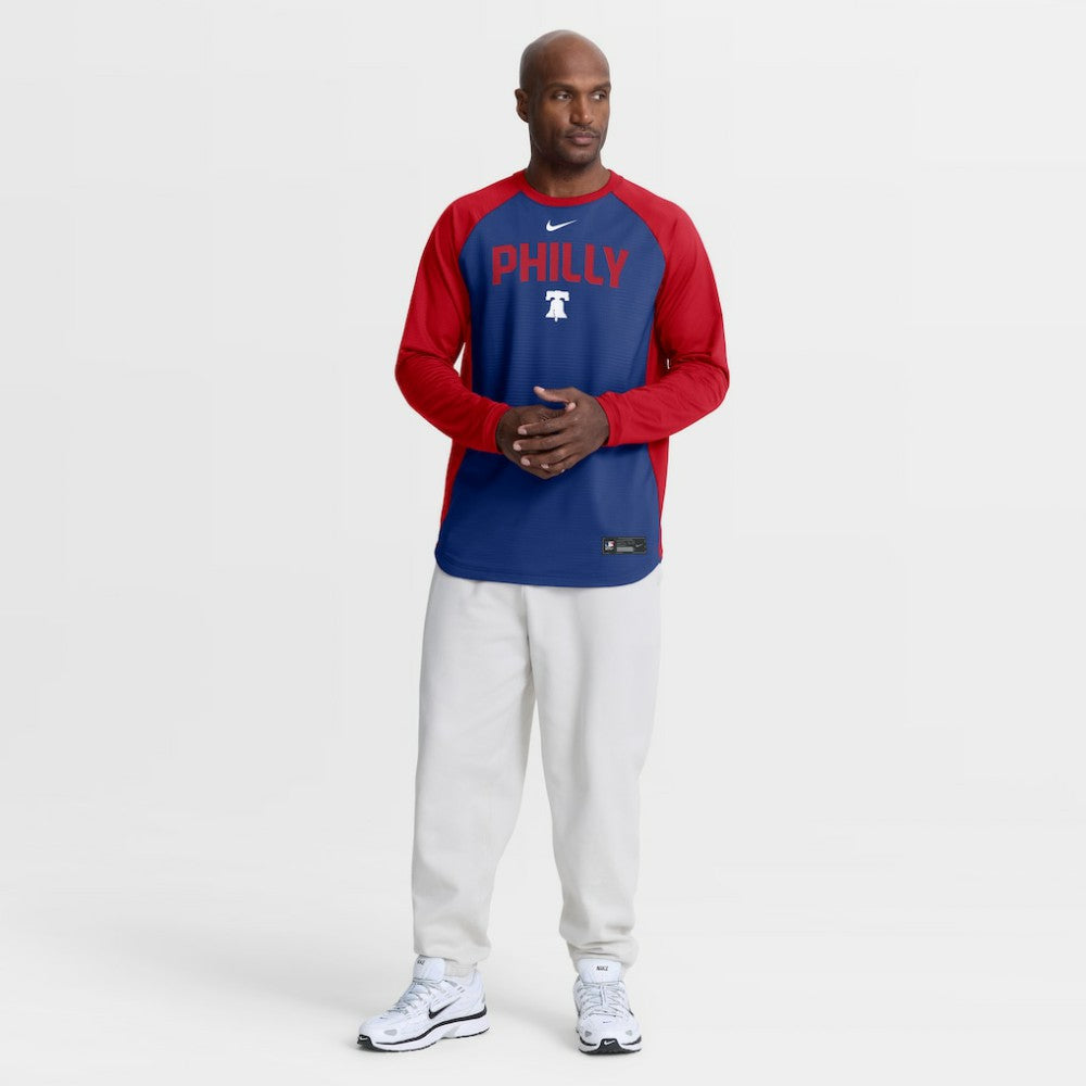 Philadelphia Phillies Authentic Collection Raglan Dri-FIT Sweatshirt Royal