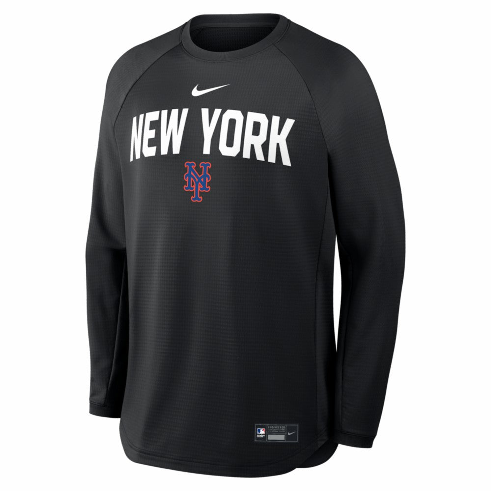 New York Mets Authentic Collection Raglan Dri-FIT Sweatshirt Black