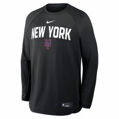 New York Mets Authentic Collection Raglan Dri-FIT Sweatshirt Black
